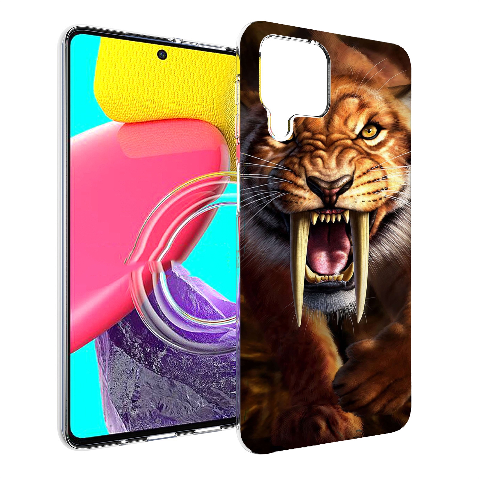 

Чехол Mypads Саблезубый Злой Тигр Для Samsung Galaxy M53 (Sm-M536), Прозрачный, Tocco