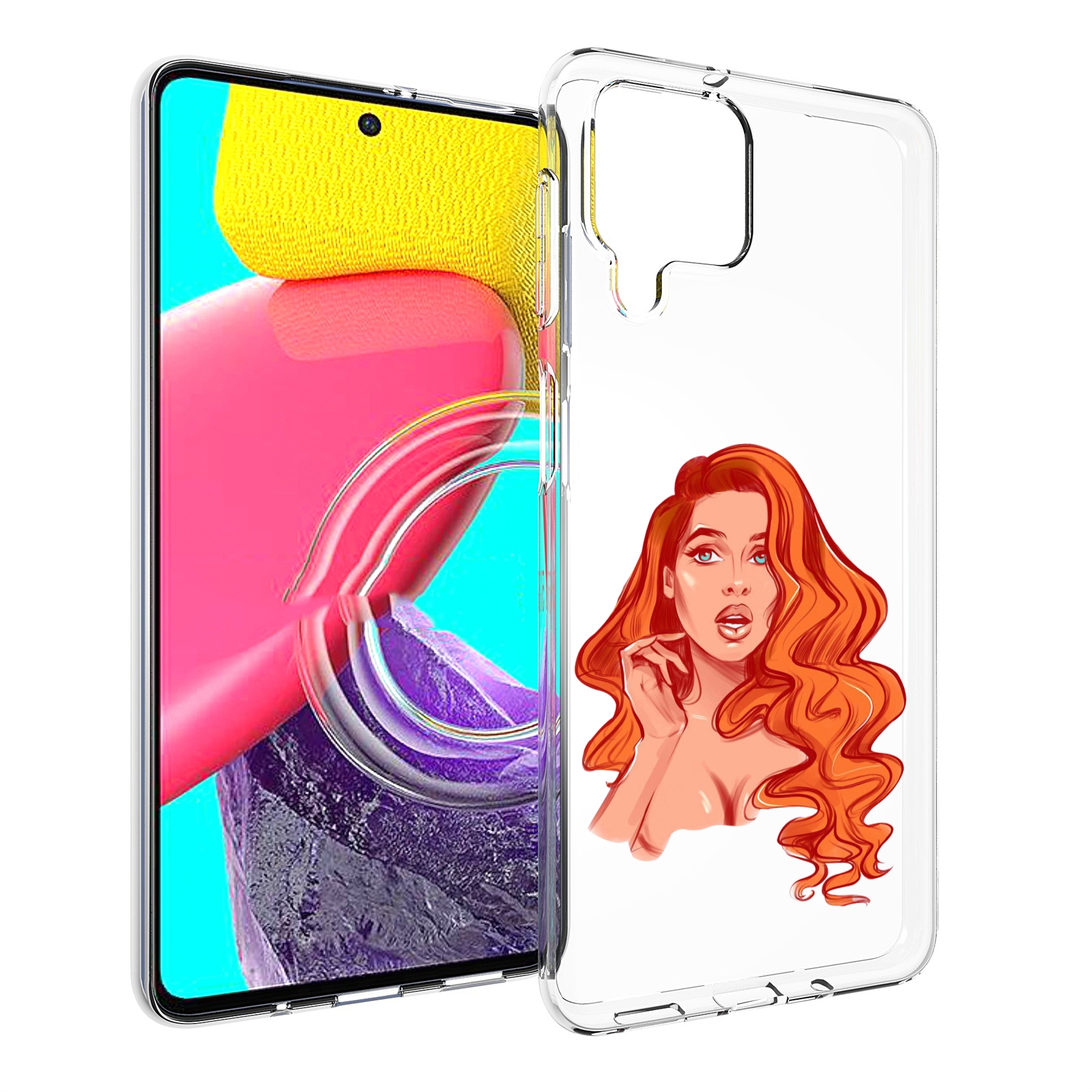 

Чехол Mypads Рыжая-Девушка-Модельной-Внешности Женский Для Samsung Galaxy M53 (Sm-M536), Прозрачный, Tocco
