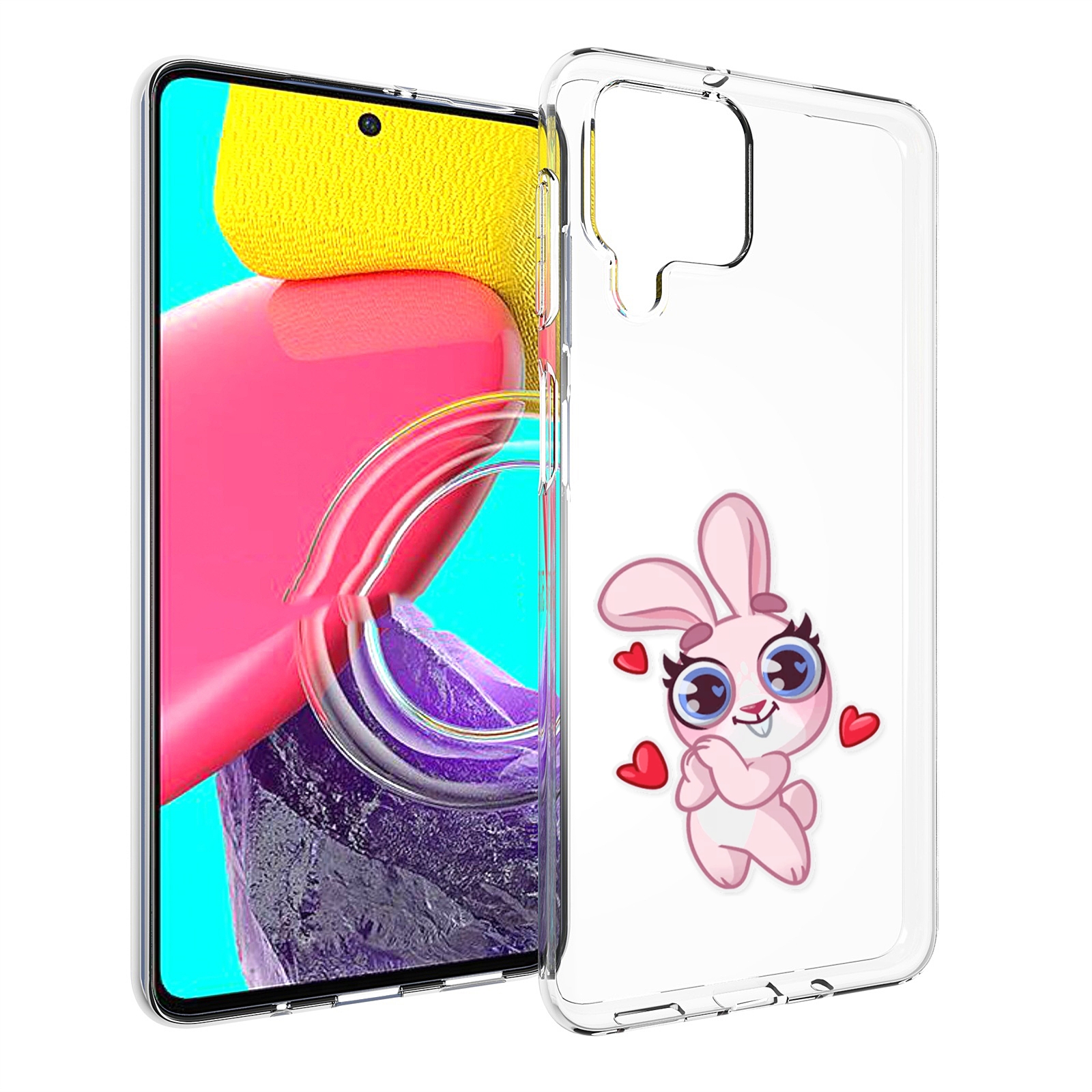 

Чехол Mypads Розовый-Зайченок Для Samsung Galaxy M53 (Sm-M536), Прозрачный, Tocco