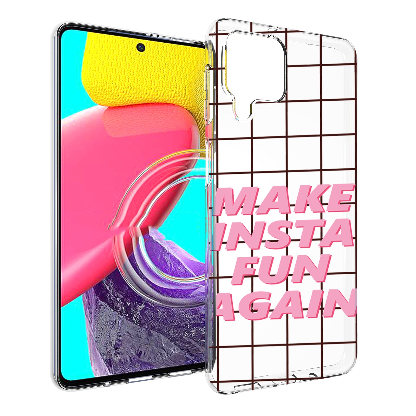 

Чехол Mypads Розовая-Надпись Для Samsung Galaxy M53 (Sm-M536), Прозрачный, Tocco