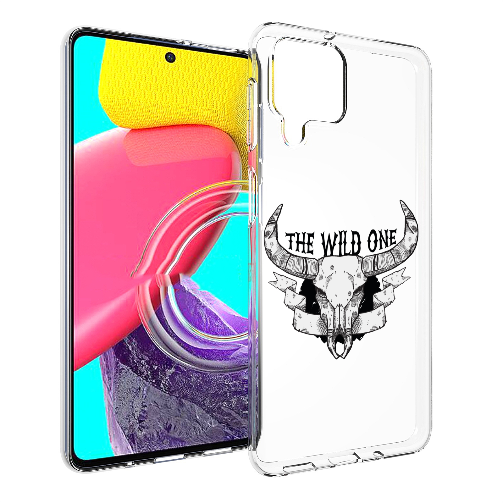 

Чехол Mypads Рогатый-Череп-Оленя Для Samsung Galaxy M53 (Sm-M536), Прозрачный, Tocco