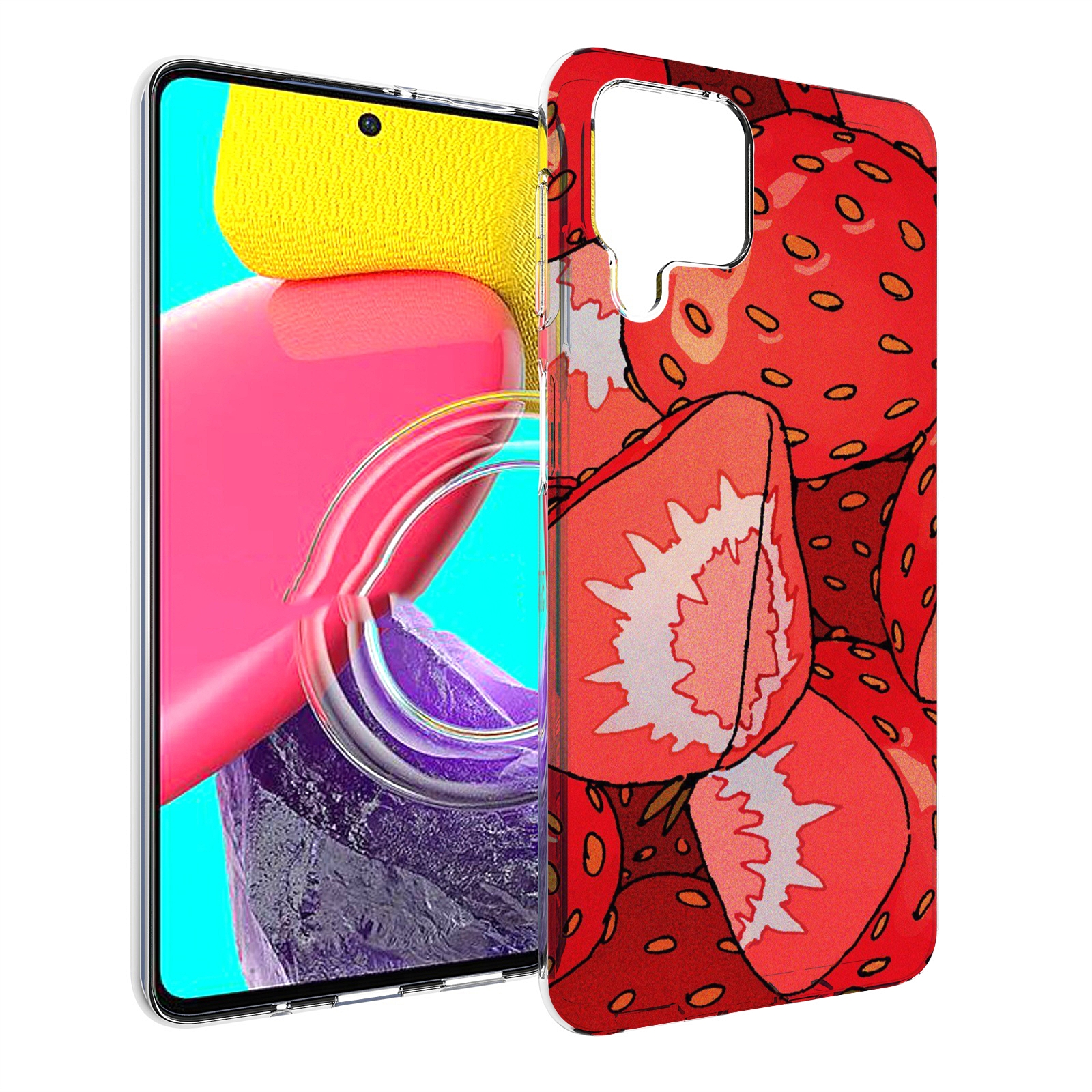 

Чехол Mypads Рисованная-Клубника Для Samsung Galaxy M53 (Sm-M536), Прозрачный, Tocco