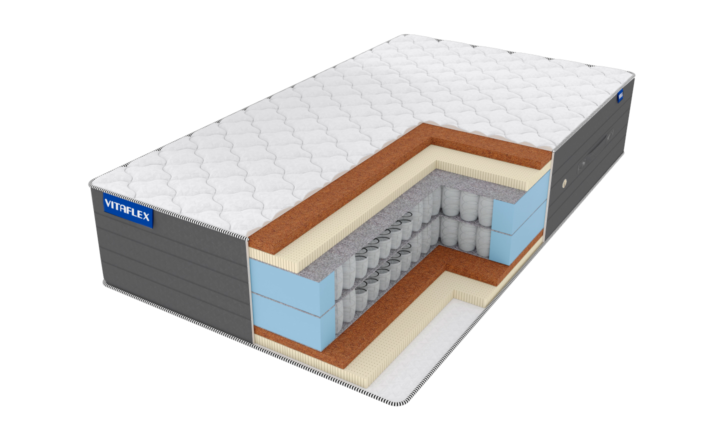 

Матрас Vitaflex Big Elite S500-2 140х190, Белый, Big Elite S500-2