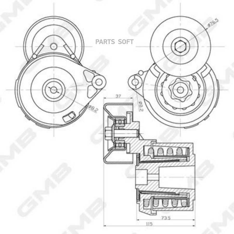 

Натяжитель ремня Honda Accord VIII 08>15 GMB GAT31710