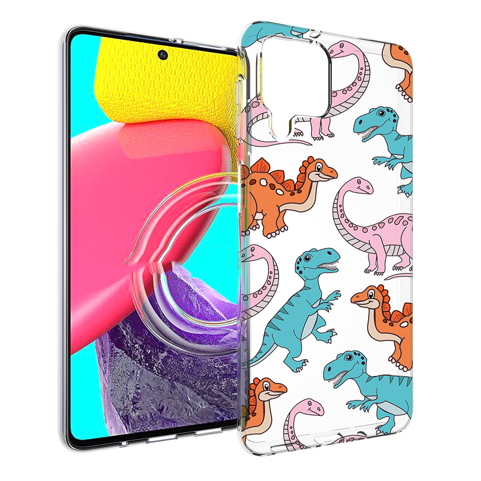 

Чехол Mypads Разные-Динозаврики Для Samsung Galaxy M53 (Sm-M536), Прозрачный, Tocco