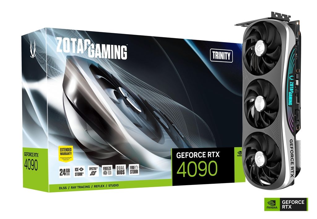 

Видеокарта Zotac NVIDIA GeForce RTX 4090 Trinity 24Gb (ZT-D40900D-10P), GeForce RTX 4090