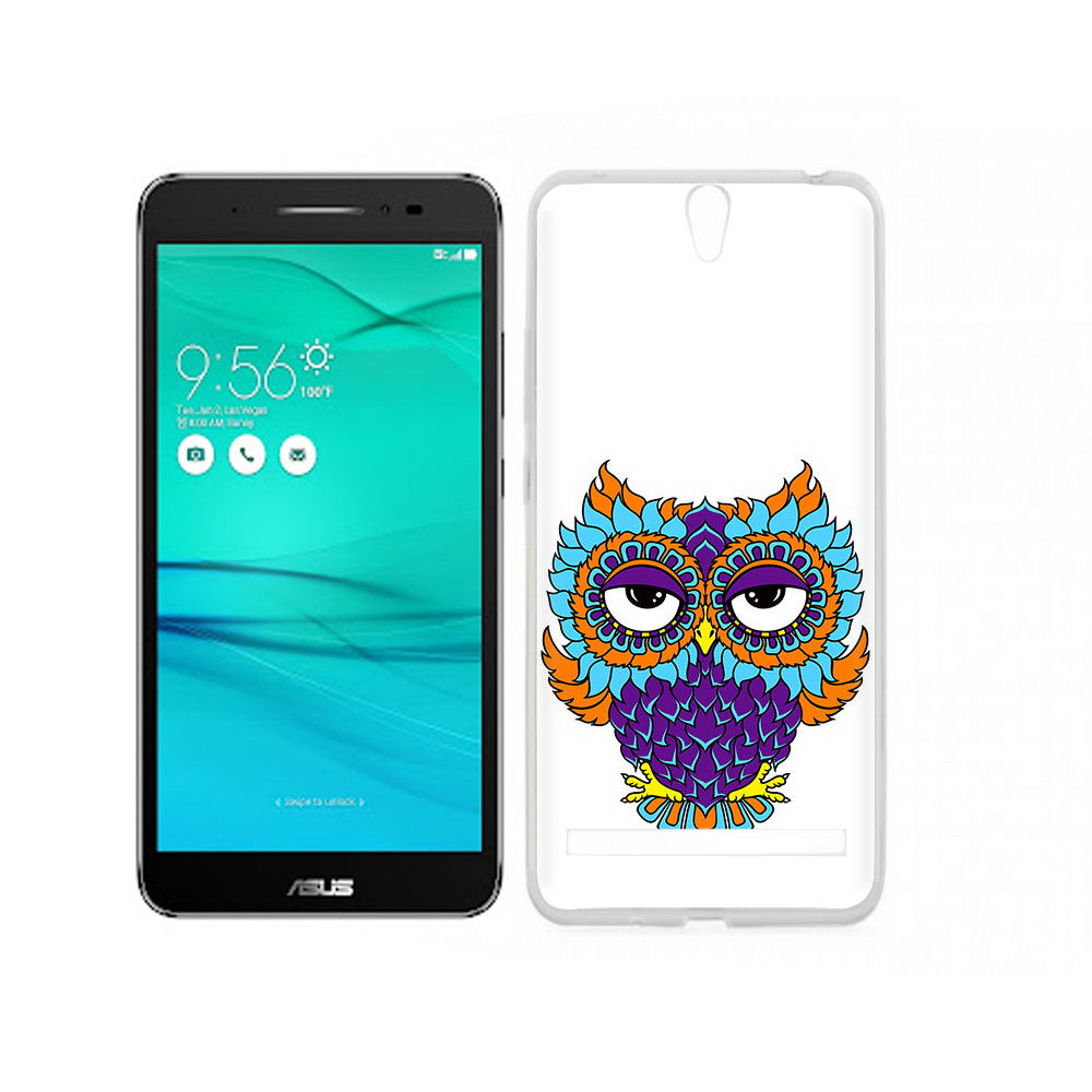 

Чехол MyPads Tocco для Asus ZenFone Go (ZB690KG) Цветная сова, Прозрачный, Tocco