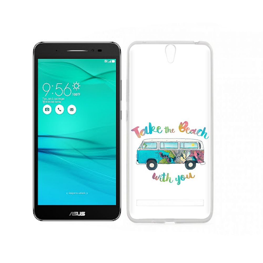 Чехол MyPads Tocco для Asus ZenFone Go (ZB690KG) Хиппи автобус