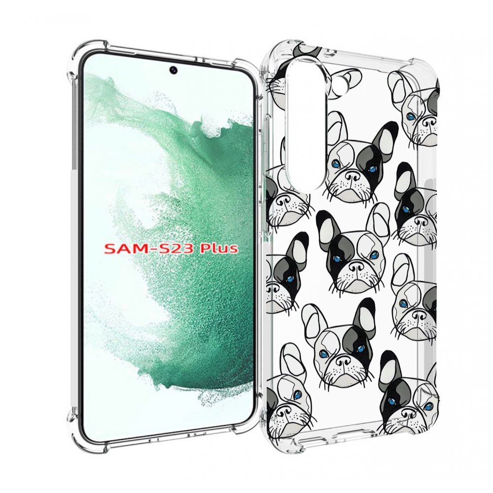 

Чехол MyPads мини-собачки-черно-белый для Samsung Galaxy S23 Plus +, Прозрачный, Tocco