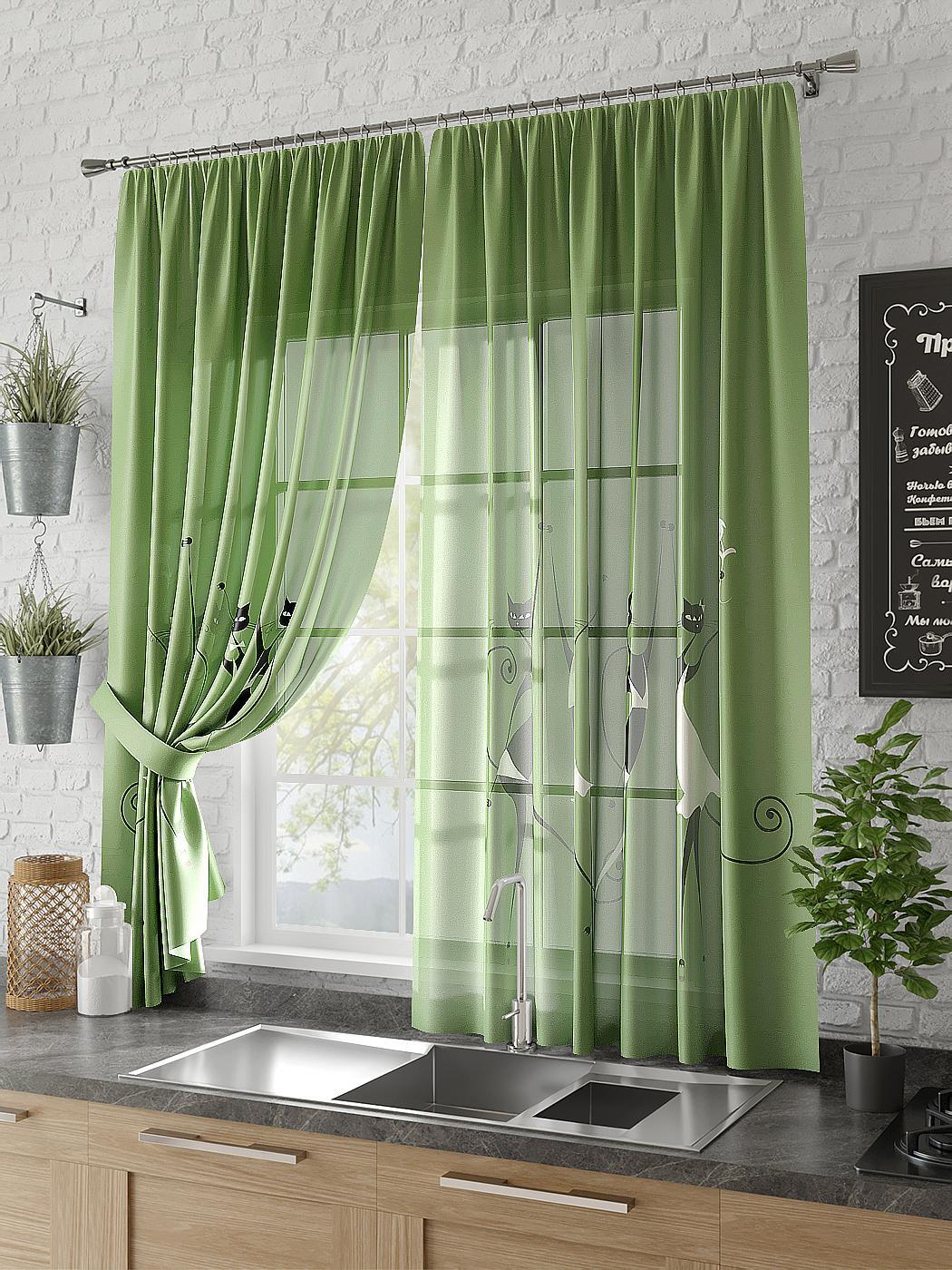 

Комплекты штор AT HOME Армсти (зеленый) высота 180 см, ширина 150 см, Зеленый, 930539