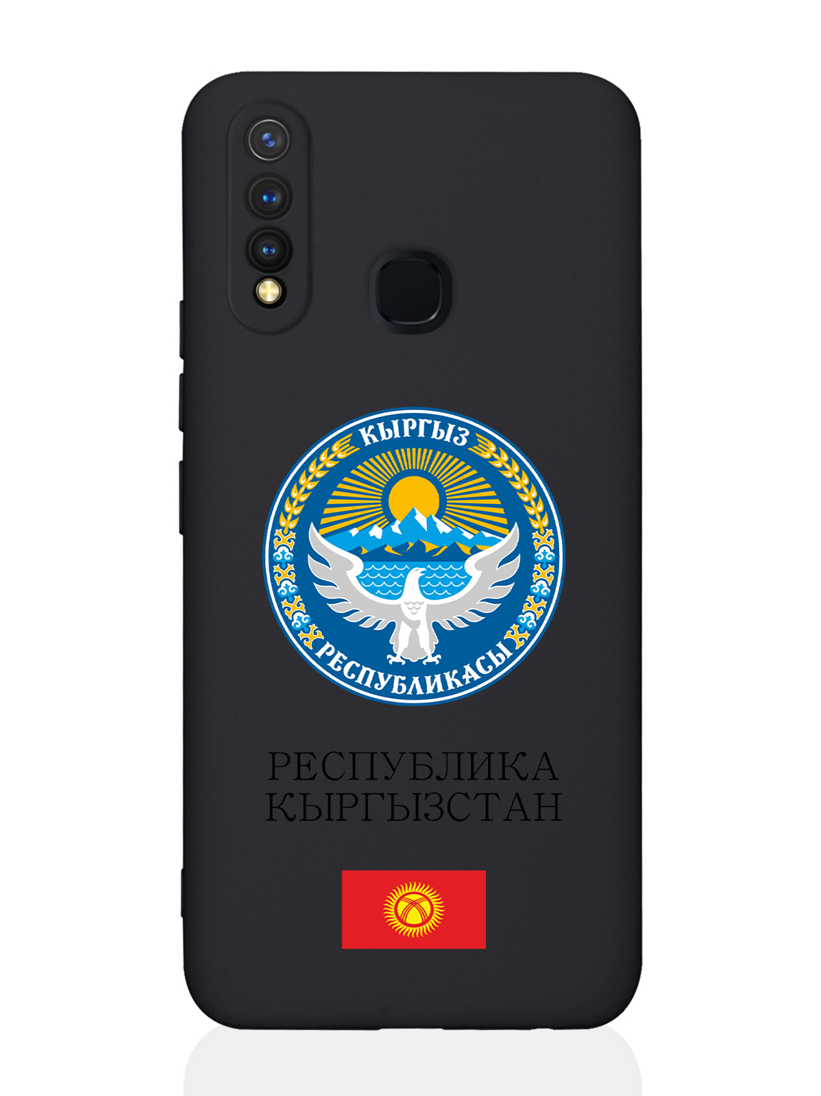 

Чехол для Vivo Y19/U3 Герб Кыргызстана/ Киргизии черный, Разноцветный
