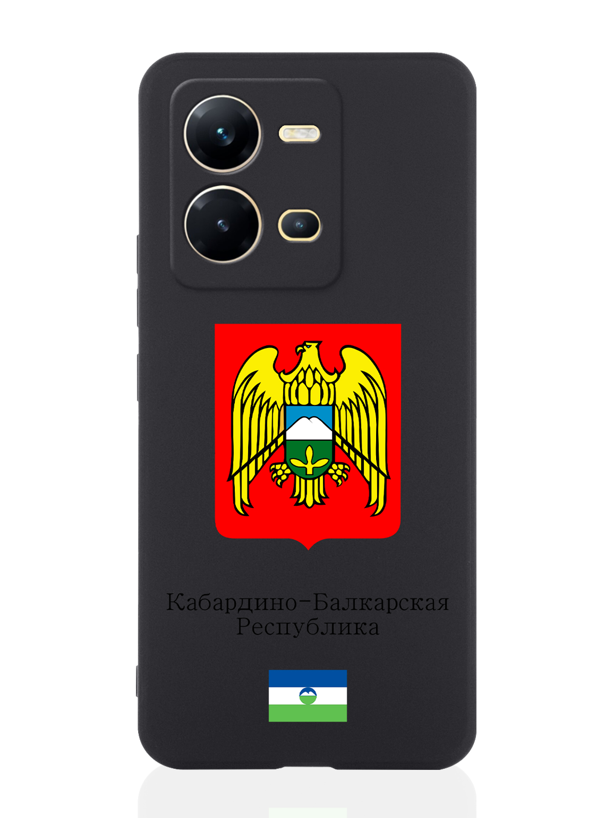 

Чехол для Vivo V25e/V25 Герб Кабардино-Балкарской Республики черный, Разноцветный