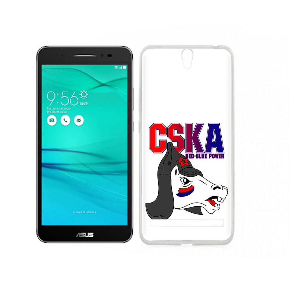

Чехол MyPads Tocco для Asus ZenFone Go (ZB690KG) ФК ЦСК лошадка россия, Прозрачный, Tocco