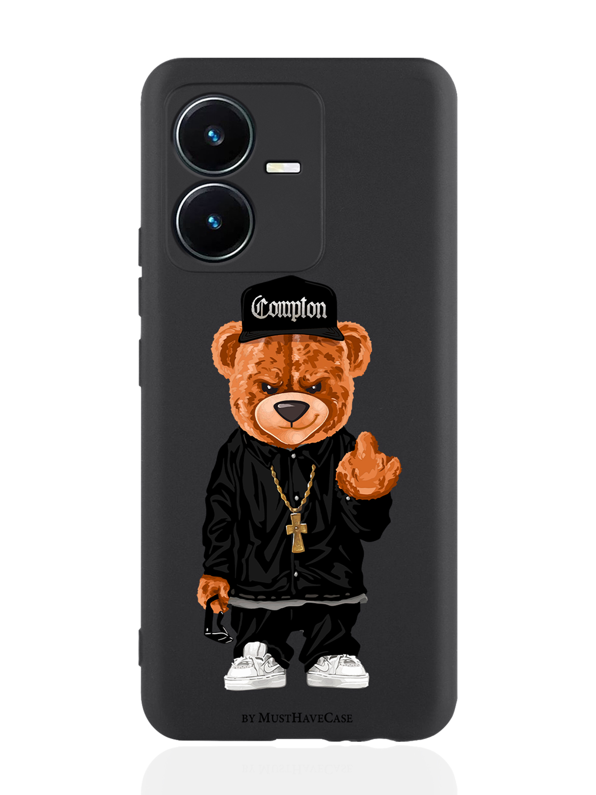 фото Чехол musthavecase для vivo y22 мишка compton черный