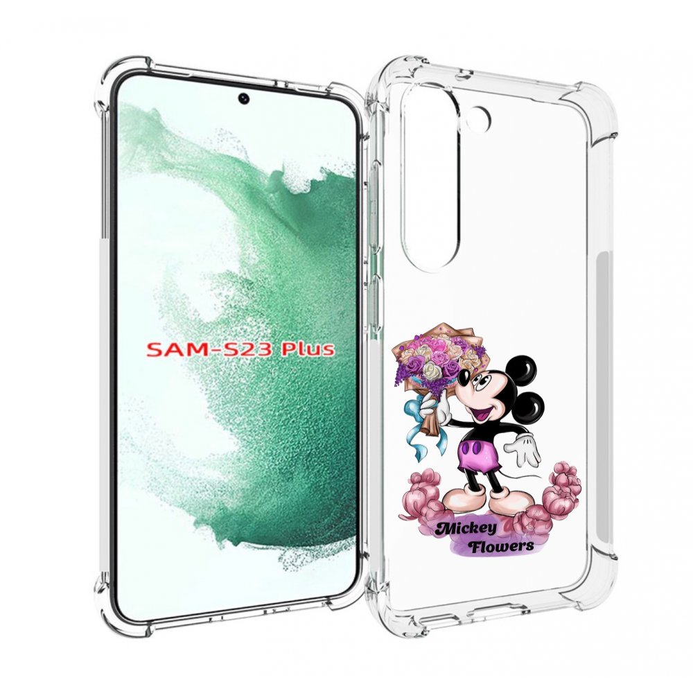 

Чехол MyPads микки-с-цветами женский для Samsung Galaxy S23 Plus +, Прозрачный, Tocco
