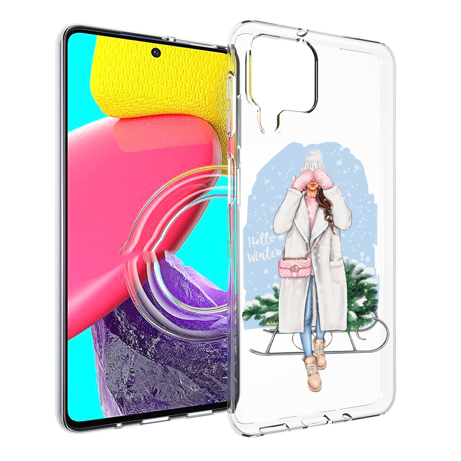 

Чехол Mypads Привет-Зима Женский Для Samsung Galaxy M53 (Sm-M536), Прозрачный, Tocco