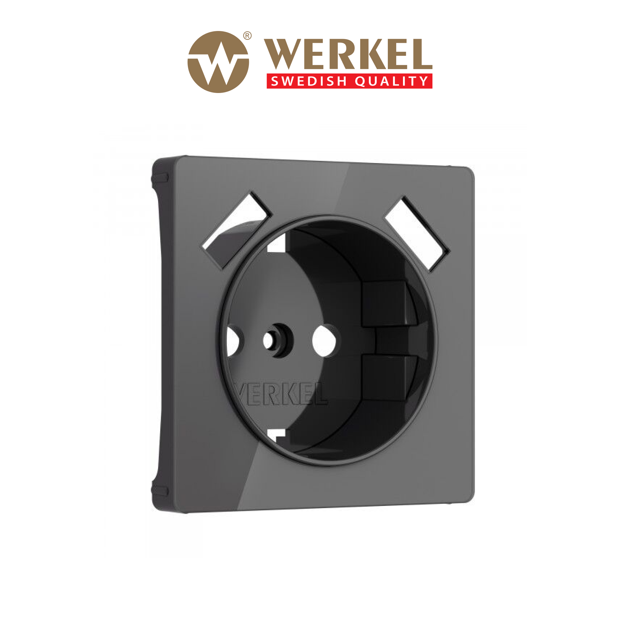 Накладка для розетки с USB Type-А Werkel W1179544 графит акрил 501₽