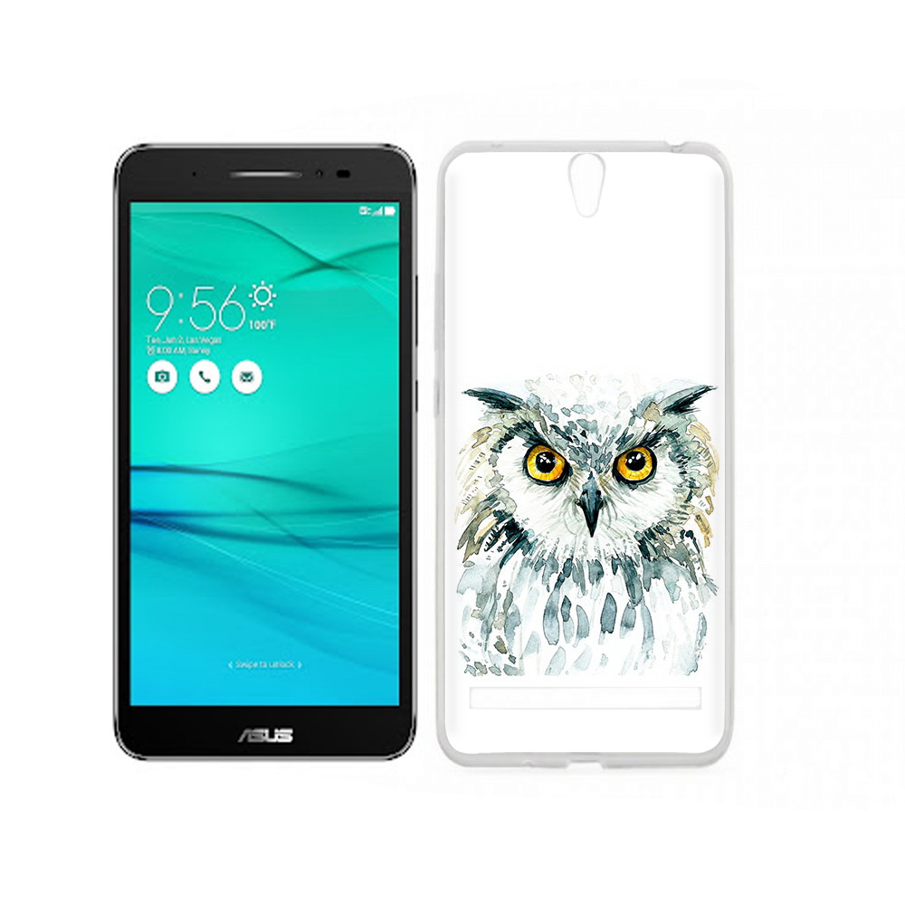

Чехол MyPads Tocco для Asus ZenFone Go (ZB690KG) Серьезная сова, Прозрачный, Tocco