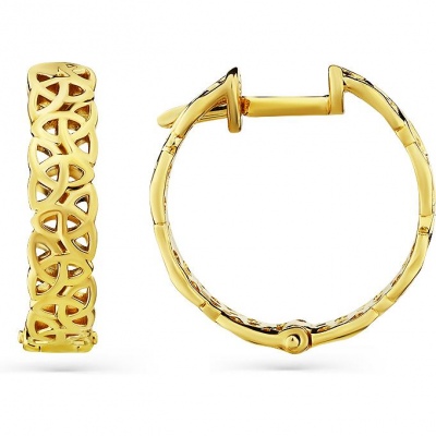 

Серьги из жёлтого золота без вставки Master Brilliant 2000487, 2000487