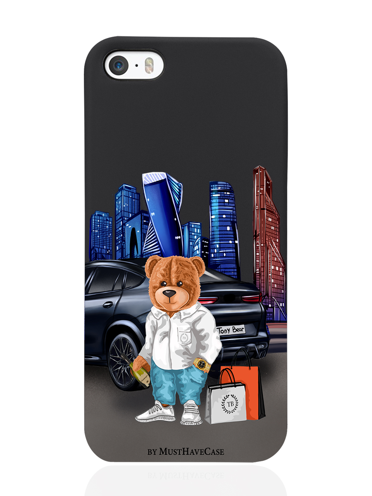 

Чехол MustHaveCase для iPhone 5/5s Тони Москва Сити черный, Черный;синий;коричневый