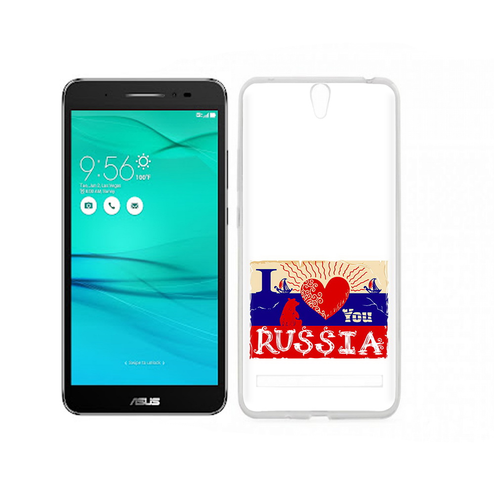 

Чехол MyPads Tocco для Asus ZenFone Go (ZB690KG) Люблю Россию, Прозрачный, Tocco