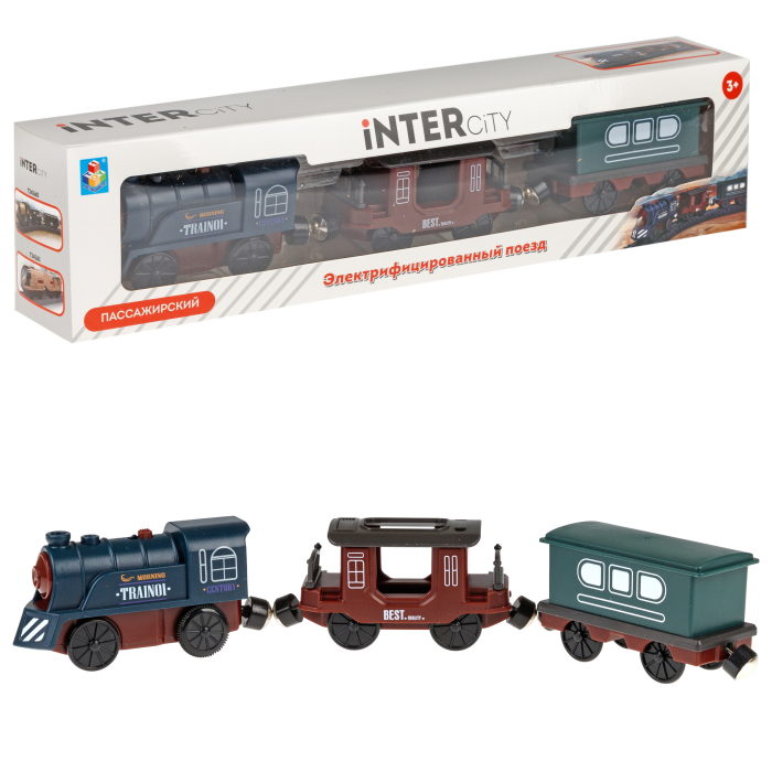 Электропоезд 1TOY InterCity Retro Пассажирский 3 вагона