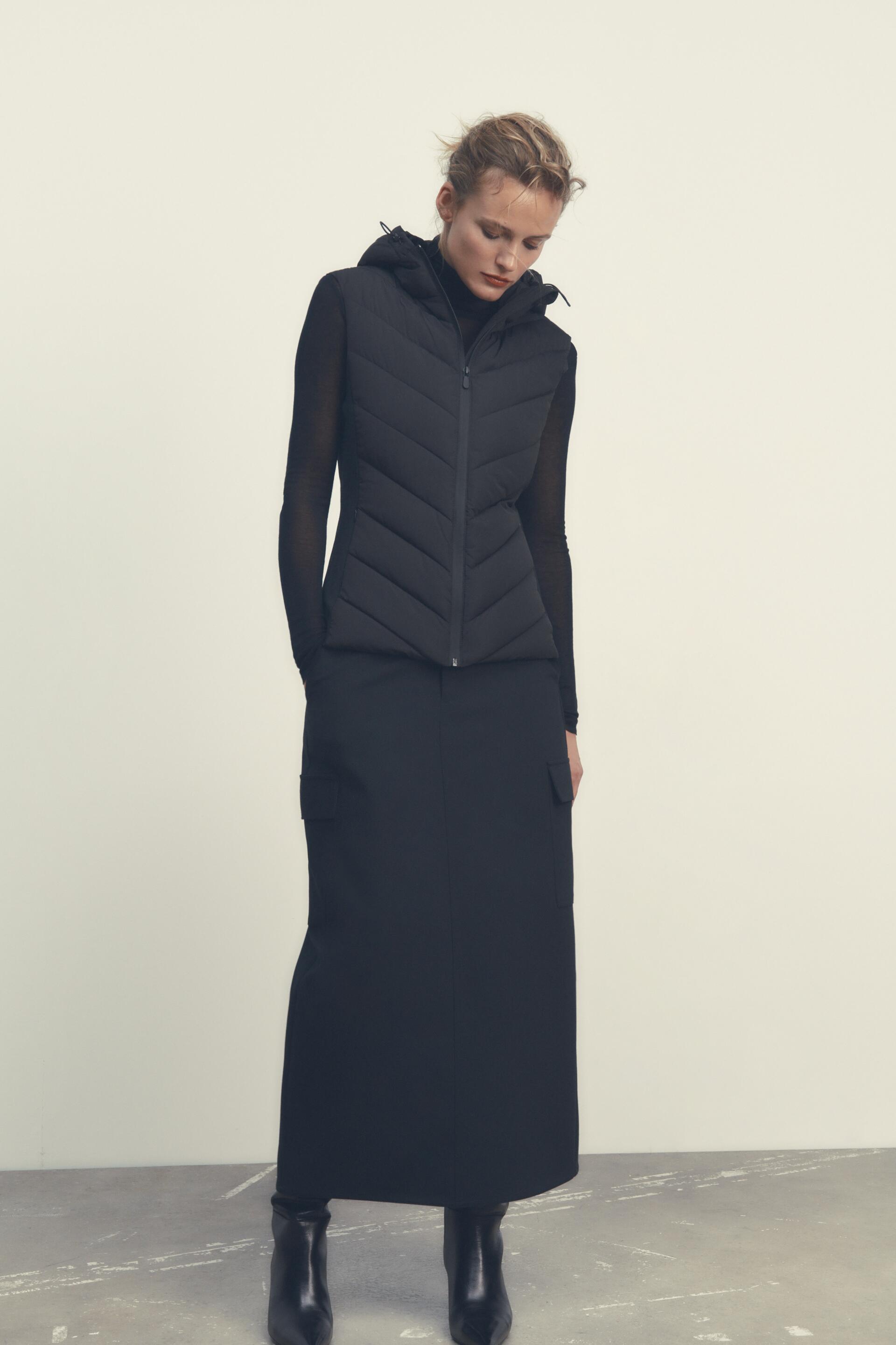 

Утепленный жилет женский ZARA 08073250 черный S (доставка из-за рубежа), 08073250