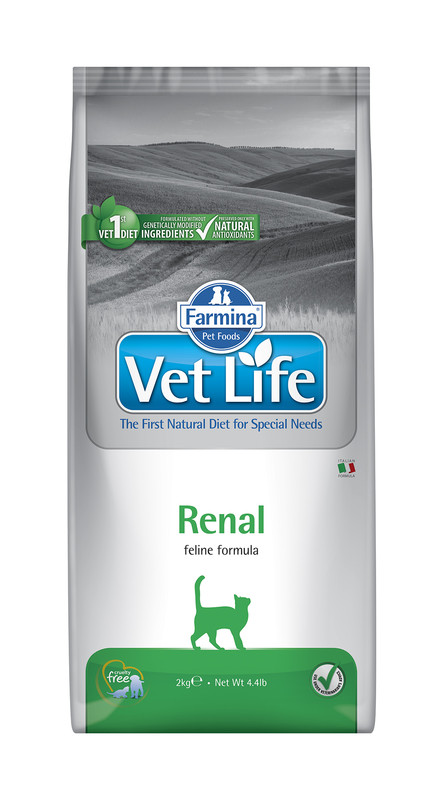 фото Сухой корм для кошек farmina vet life renal, при почечной недостаточности, курица, 2кг