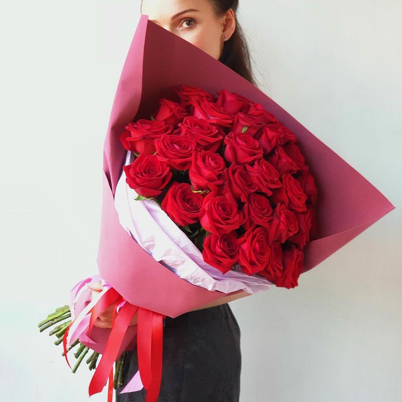 

Букет живых цветов, Талисман Флора, B0450, 55см