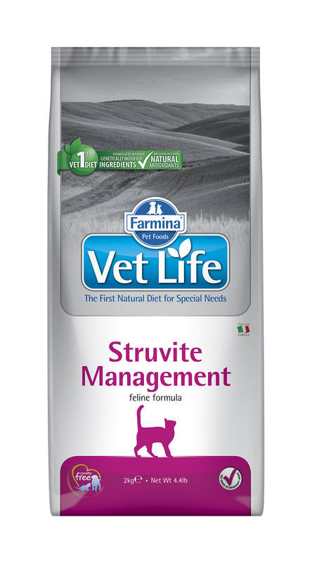 фото Сухой корм для кошек farmina vet life management struvite, от струвитов, курица, 2кг