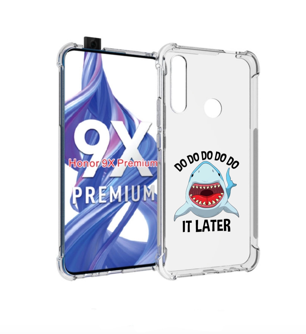 

Чехол бампер MyPads Акула для Honor 9X (STK-LX1)/Honor 9X, Прозрачный, Tocco