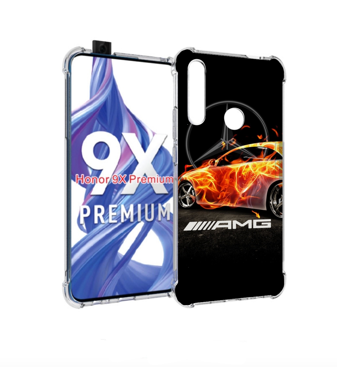 

Чехол бампер MyPads АМГ мужской для Honor 9X (STK-LX1)/Huawei Ho, Прозрачный, Tocco