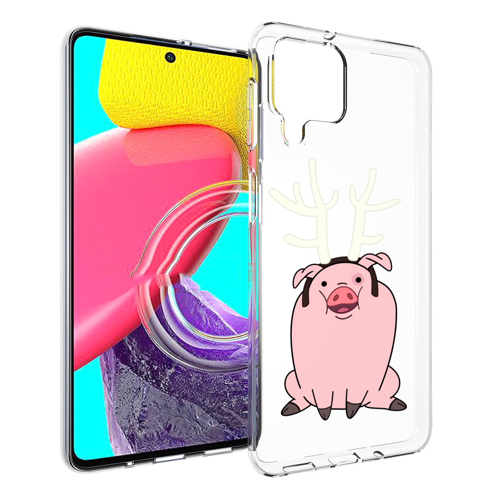 

Чехол Mypads Поросенок-С-Рогами Для Samsung Galaxy M53 (Sm-M536), Прозрачный, Tocco