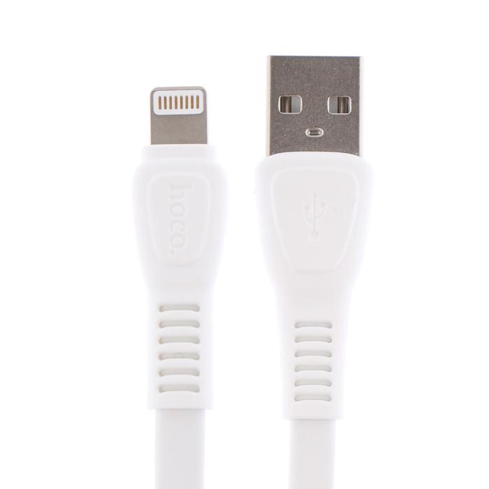 

Кабель USB - Lightning Hoco X40, 2.4 А, 1 м, плоский, белый, X40, USB - Lightning, 2.4 А, 1 м, плоский, белый