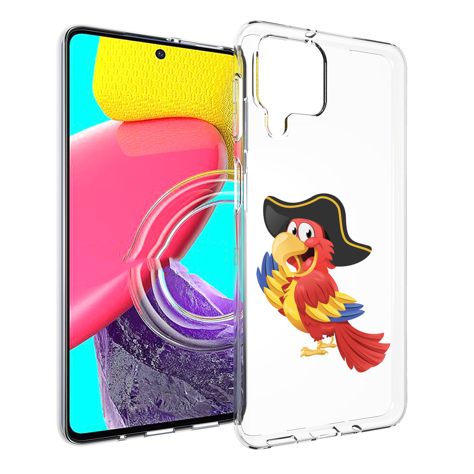 

Чехол Mypads Попугай-Пират Для Samsung Galaxy M53 (Sm-M536), Прозрачный, Tocco