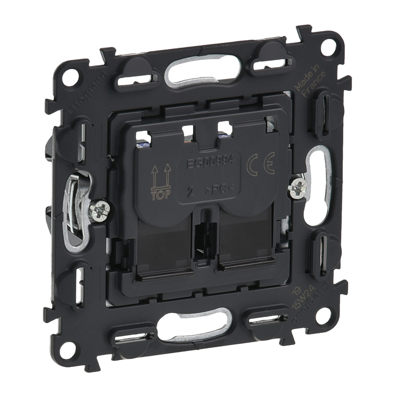 

Информационная розетка двойная RJ45 Кат.6А UTP