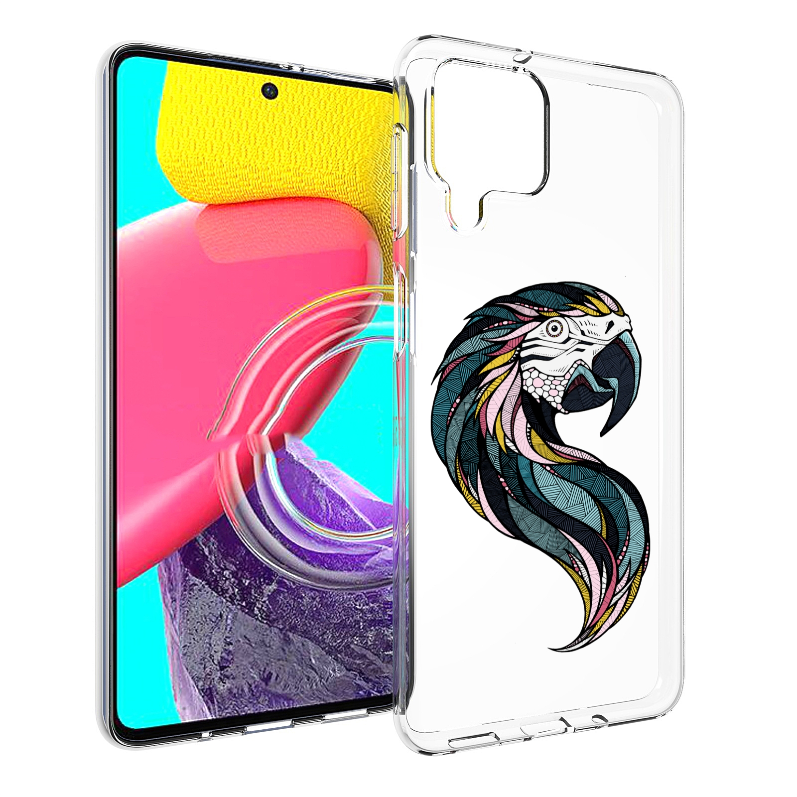 

Чехол Mypads Полупопугай Для Samsung Galaxy M53 (Sm-M536), Прозрачный, Tocco