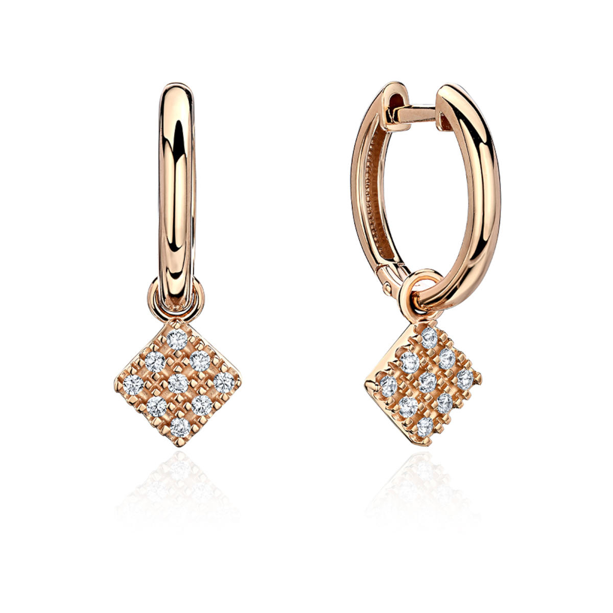 

Серьги из золота с фианитом Эстет 01С1113734, 01С1113734