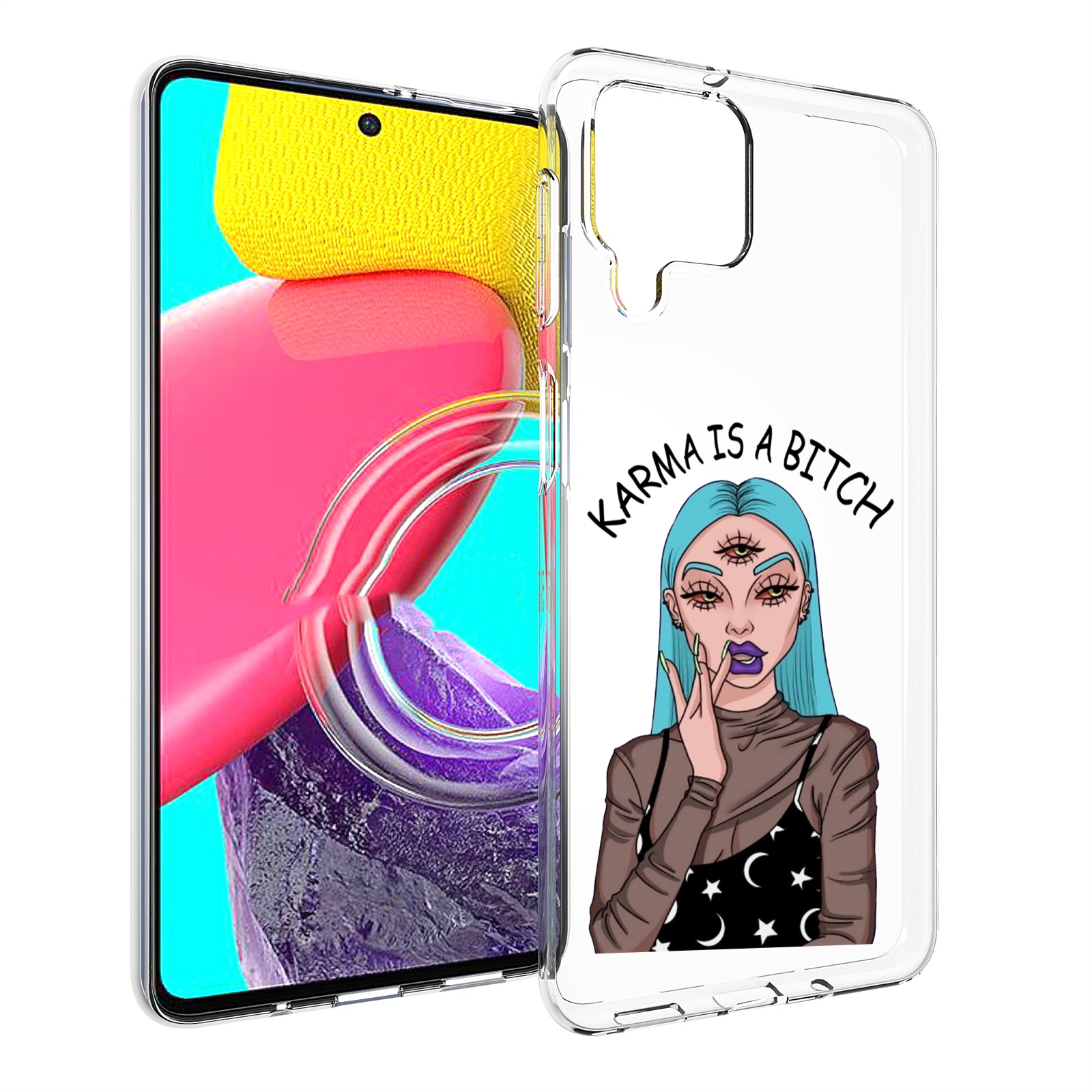 

Чехол Mypads Плохая-Карма Женский Для Samsung Galaxy M53 (Sm-M536), Прозрачный, Tocco