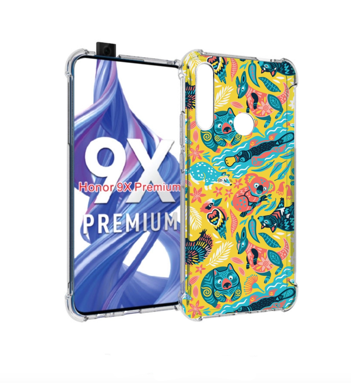 

Чехол бампер MyPads seamless-pattern для Honor 9X (STK-LX1)/Huaw, Прозрачный, Tocco