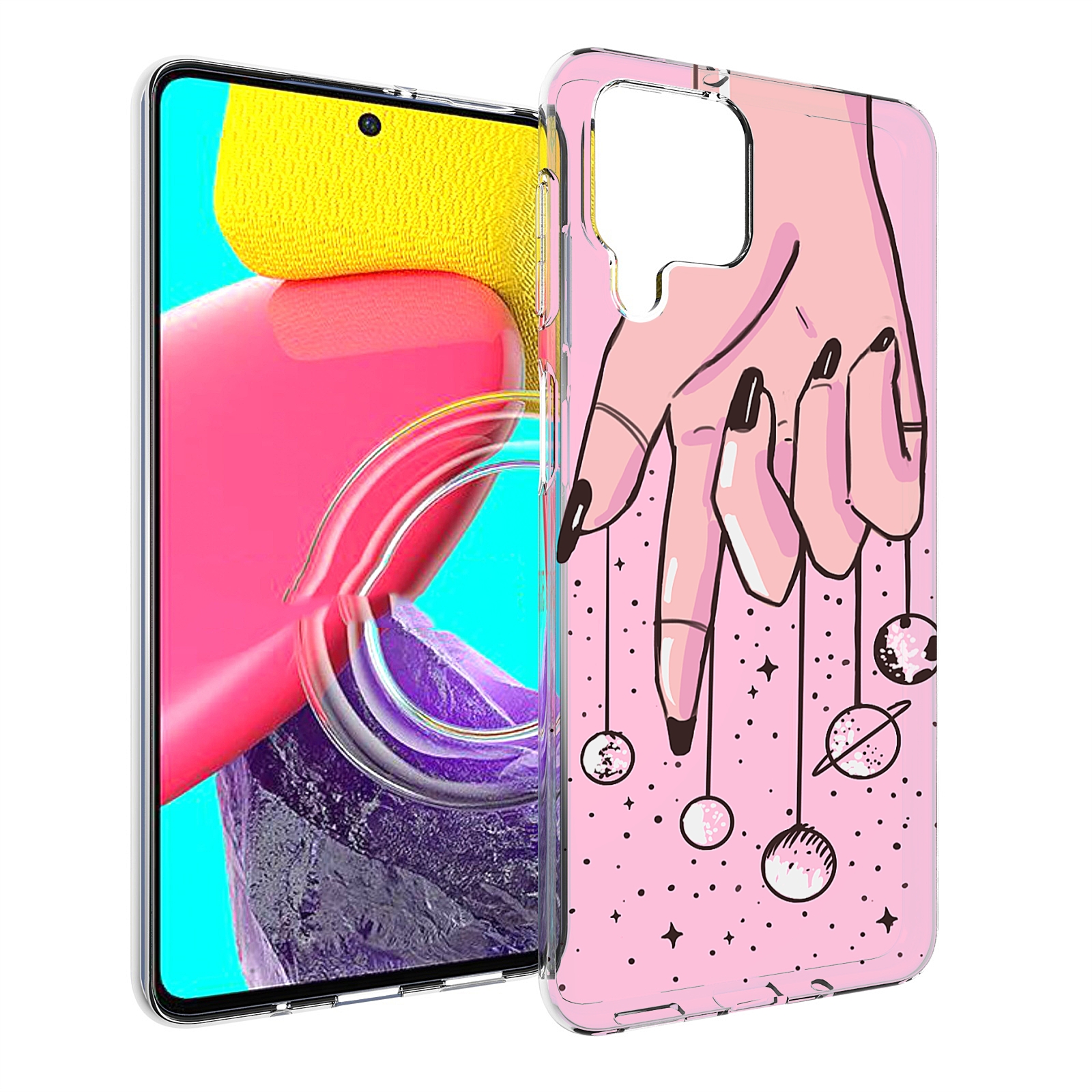 

Чехол Mypads Планеты-На-Пальцах Для Samsung Galaxy M53 (Sm-M536), Прозрачный, Tocco