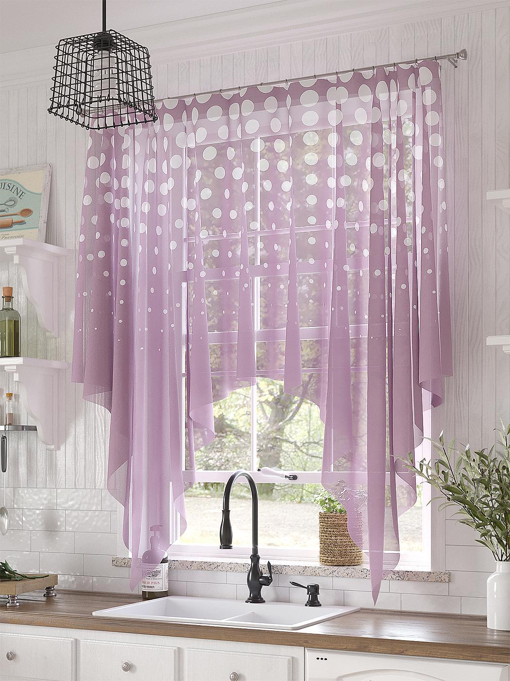 

Комплекты штор AT HOME Ринвиорс (розовый) высота 145 см, ширина 200 см, Белый, 534223