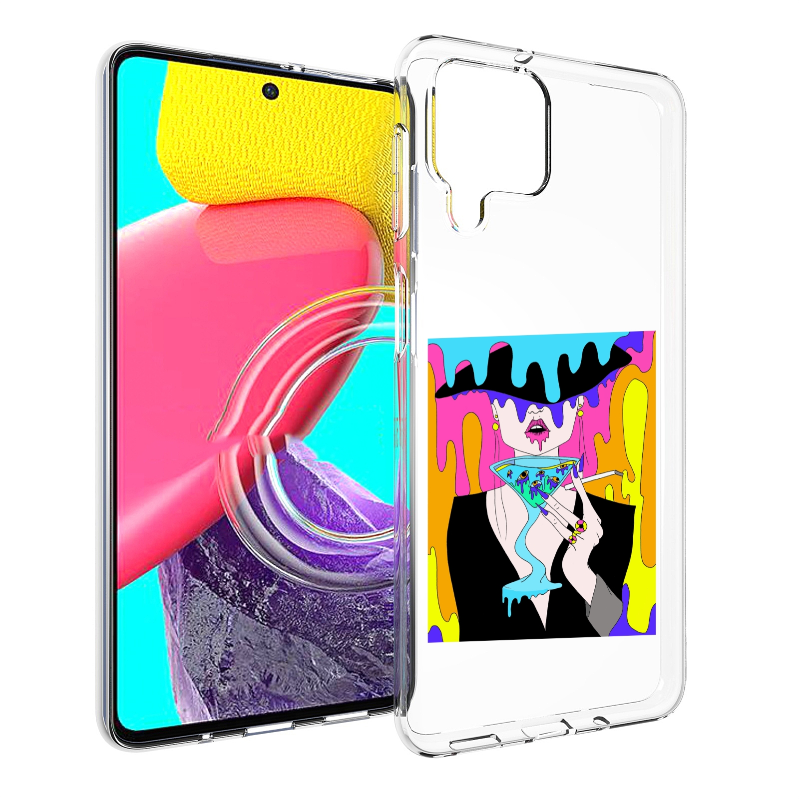 

Чехол Mypads Плавленая Девушка Акварель Женский Для Samsung Galaxy M53 (Sm-M536), Прозрачный, Tocco