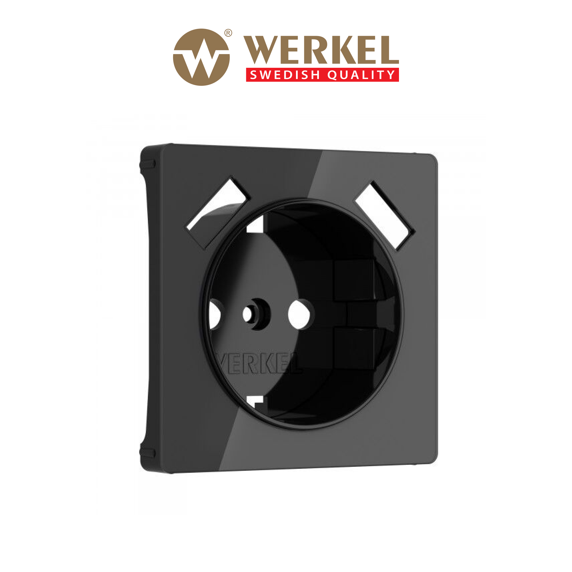 Накладка для розетки с USB Type-А Werkel W1179548 черный акрил 501₽