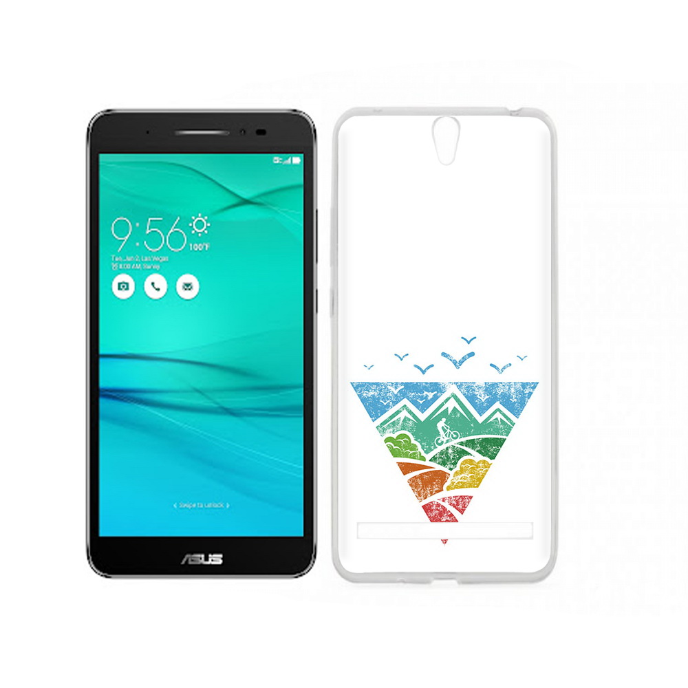 

Чехол MyPads Tocco для Asus ZenFone Go (ZB690KG) Лес земля море чайки, Прозрачный, Tocco