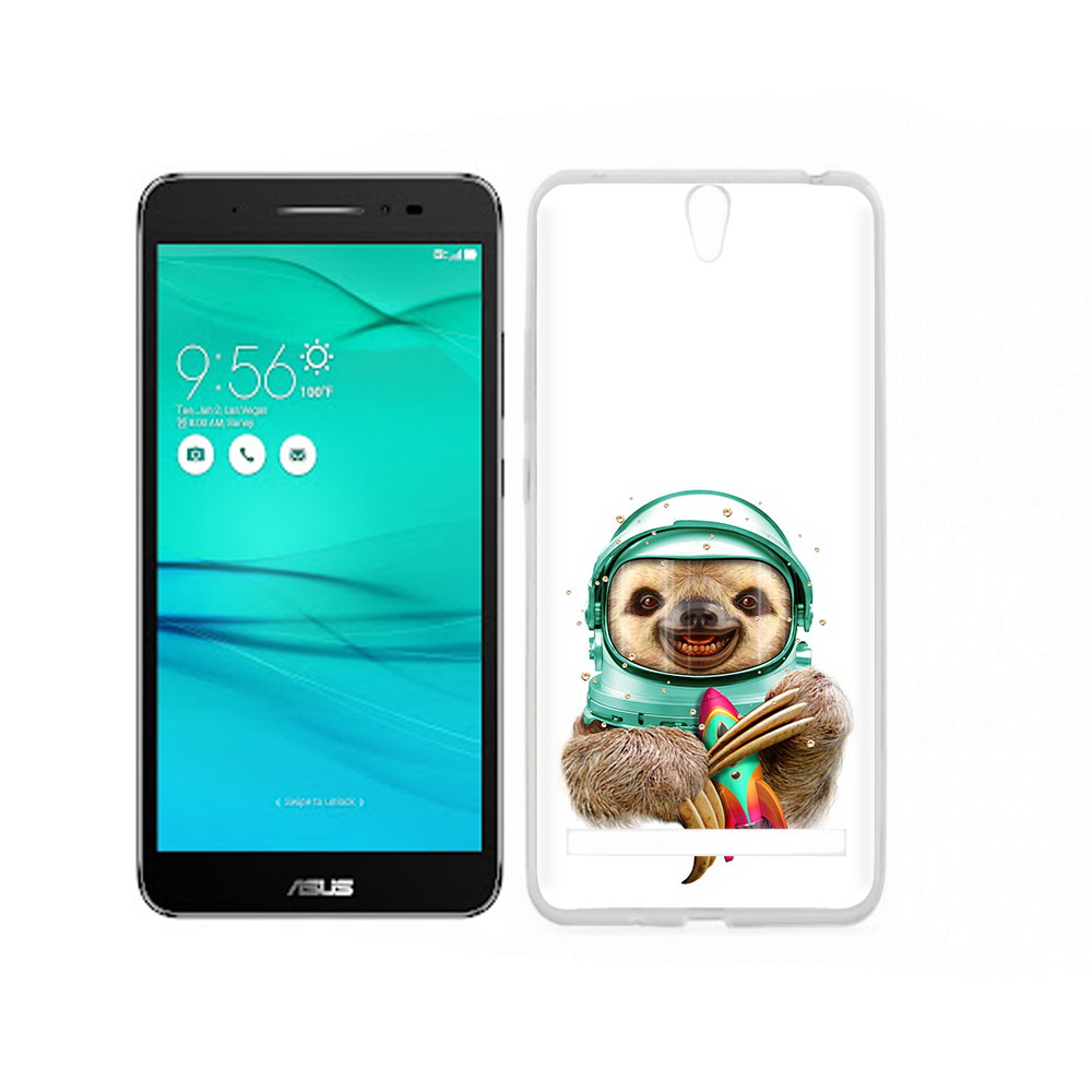 Чехол MyPads Tocco для Asus ZenFone Go (ZB690KG) Ленивец астронавт
