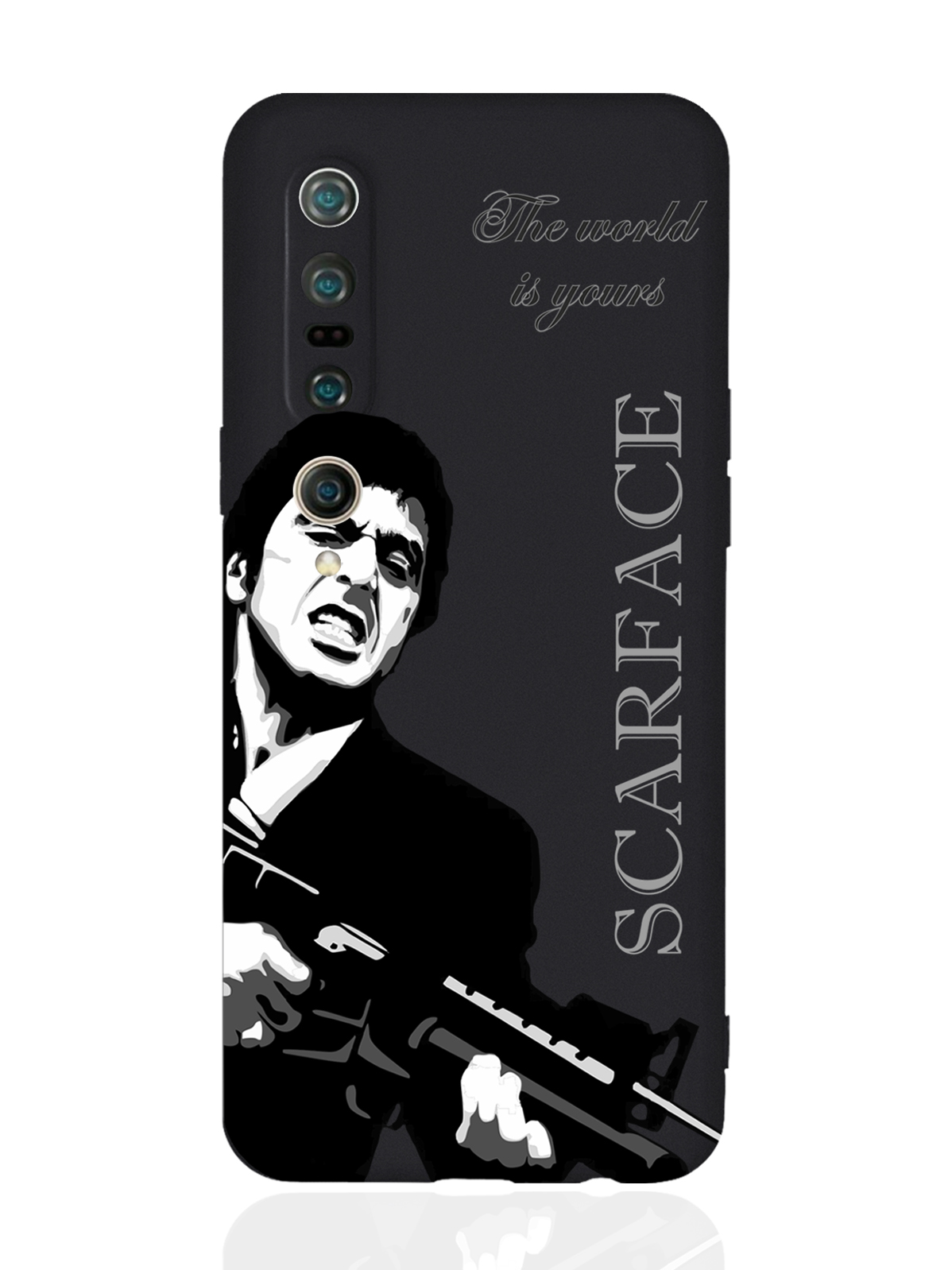 

Чехол MustHaveCase для Xiaomi Mi 10 Pro Scarface Tony Montana/ Лицо со шрамом черный, Серый;черный