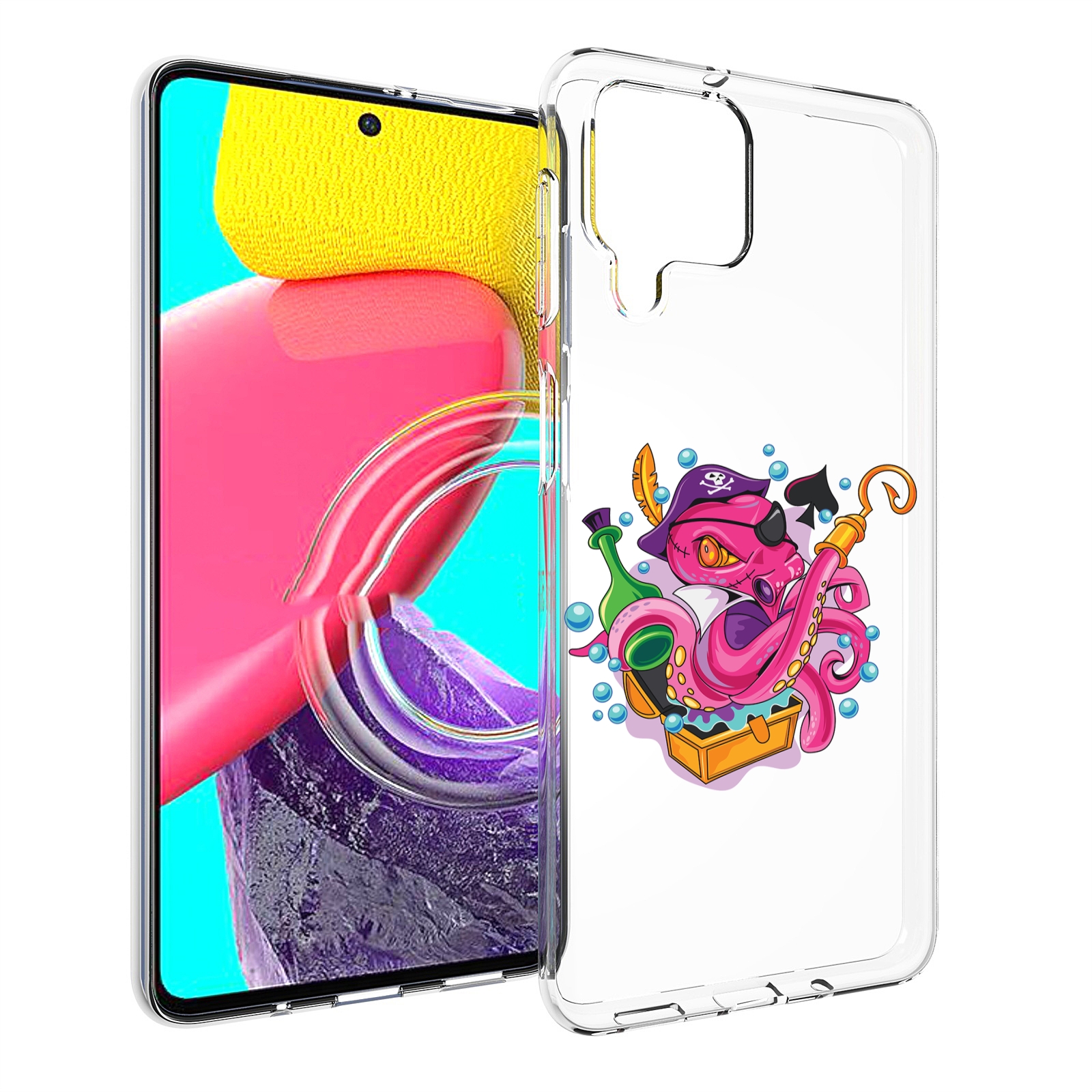

Чехол Mypads Осьминог Пират Детский Для Samsung Galaxy M53 (Sm-M536), Прозрачный, Tocco
