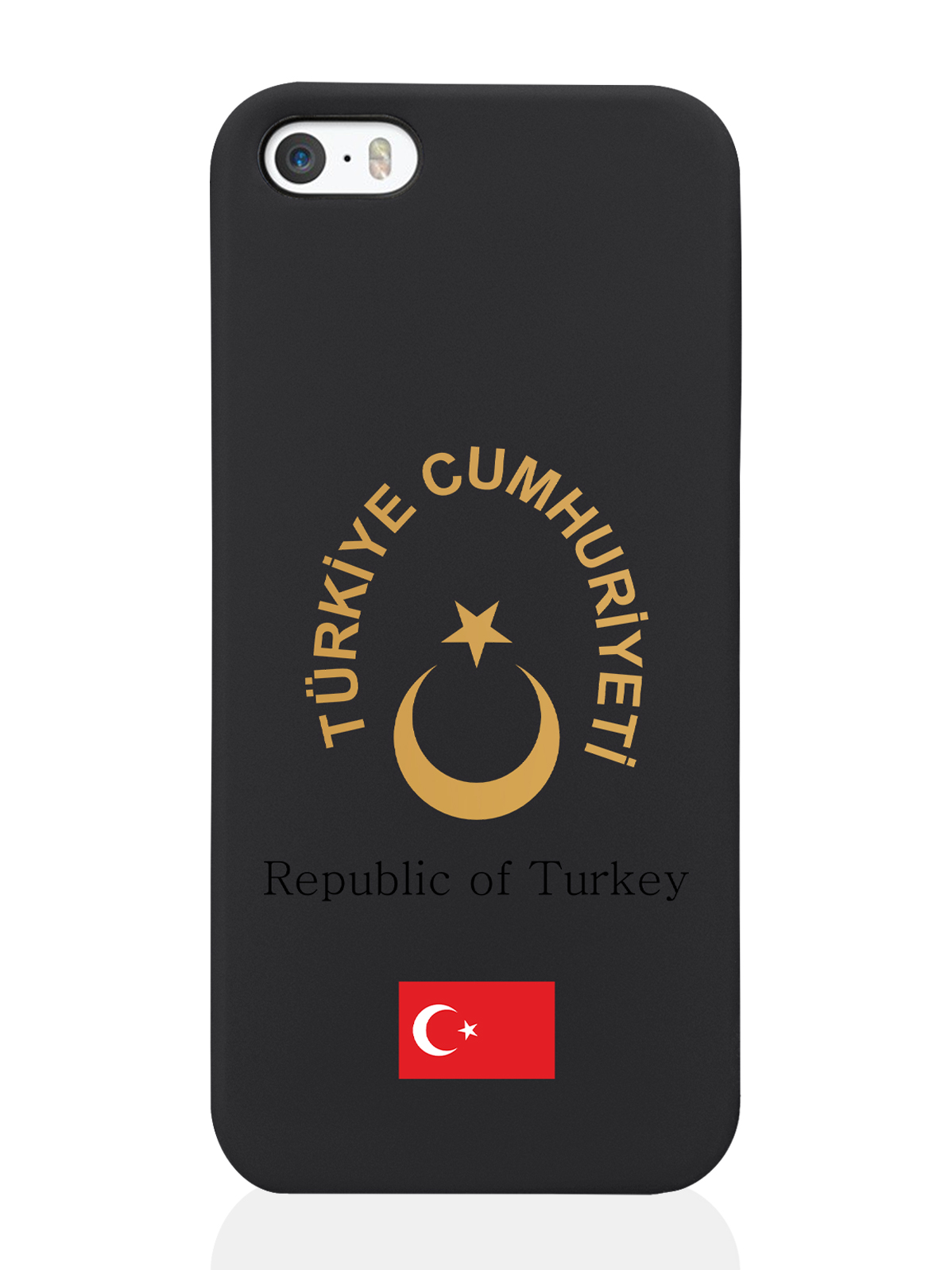 

Чехол для iPhone 5/5s Золотой Герб Турции черный, Черный;золотистый