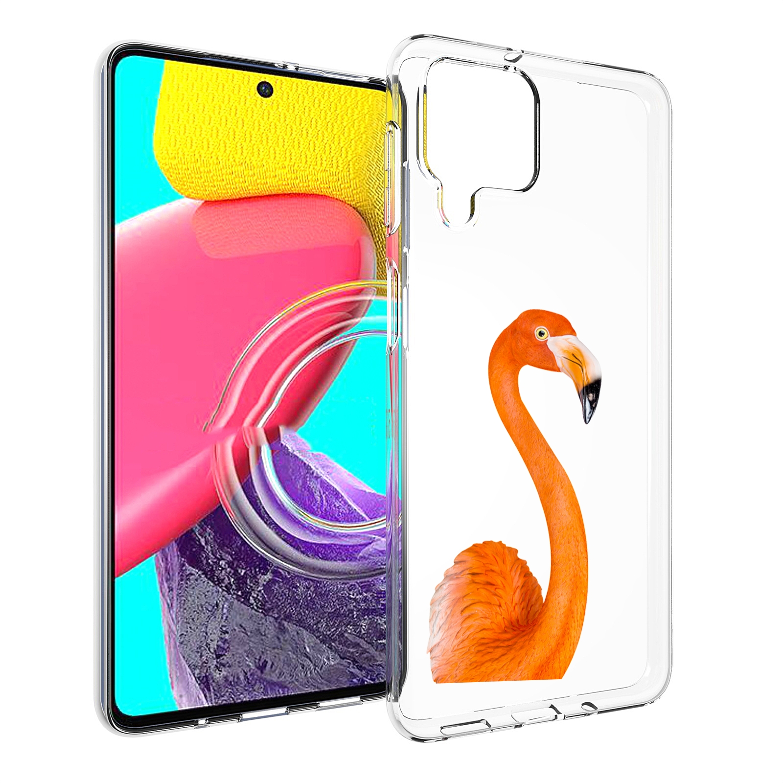 

Чехол Mypads Оранжевый-Фламинго Для Samsung Galaxy M53 (Sm-M536), Прозрачный, Tocco